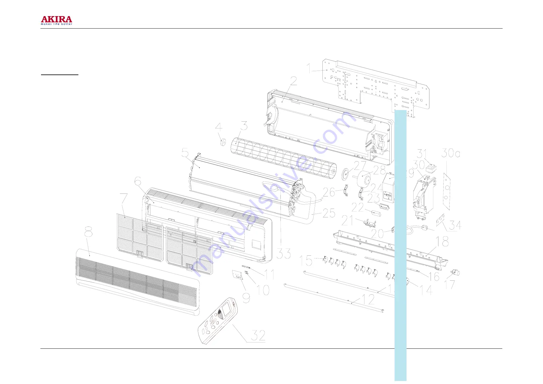 akira AC-S10HKX2 Service Manual Download Page 46