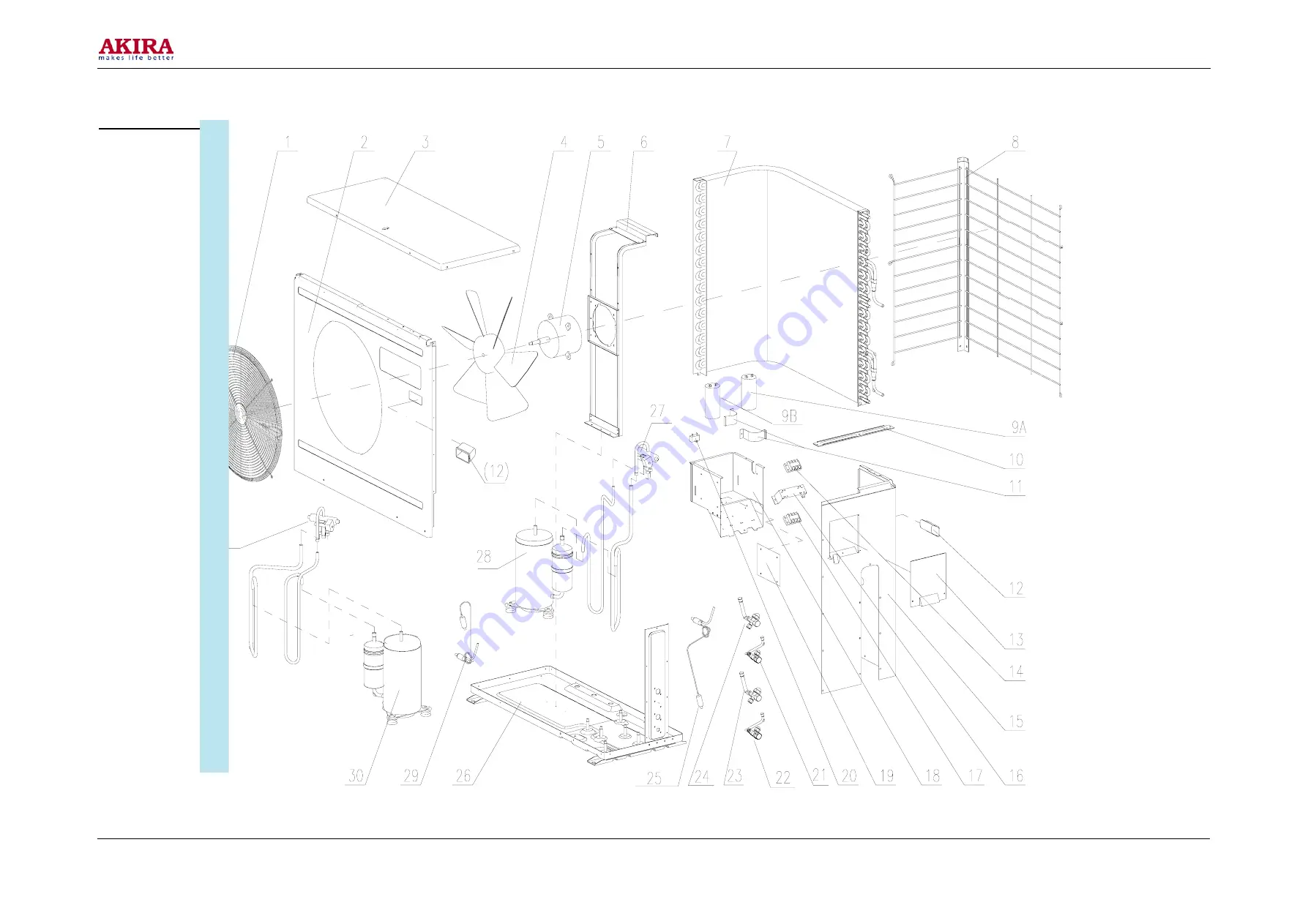 akira AC-S10HKX2 Service Manual Download Page 48