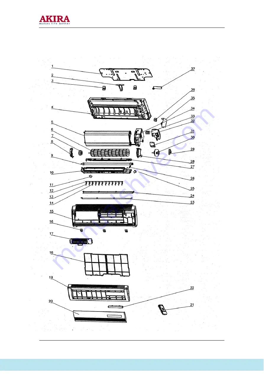 akira AC-S13CEGV1 Service Manual Download Page 18