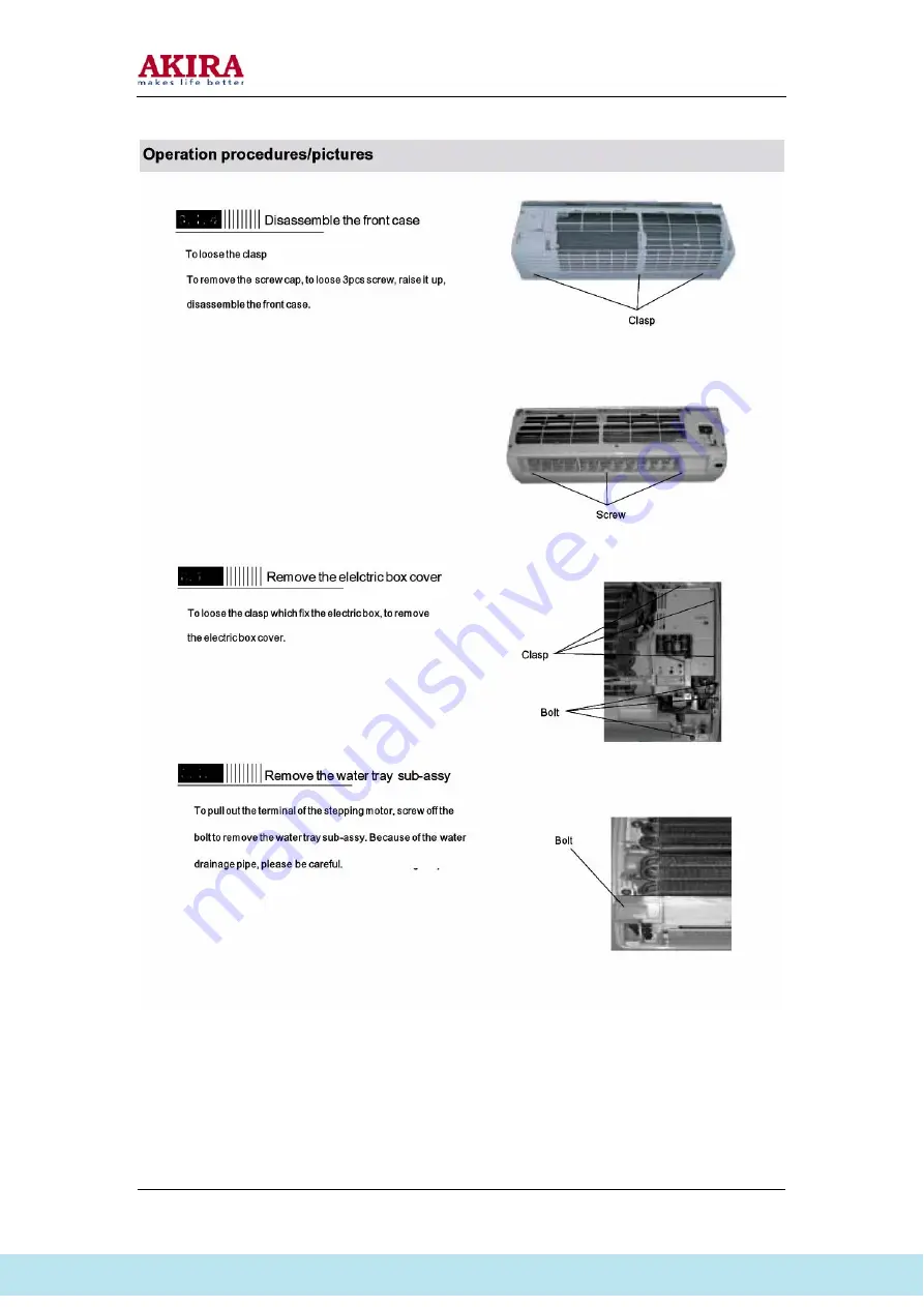 akira AC-S7CLG1 Service Manual Download Page 10