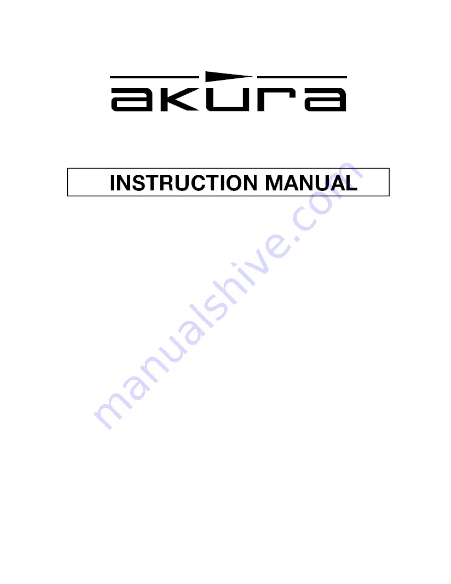 Akura AV900STB Instruction Manual Download Page 1