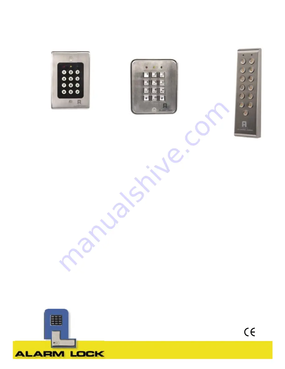 Alarm Lock A-100 - A-100IMWP Manual Download Page 2