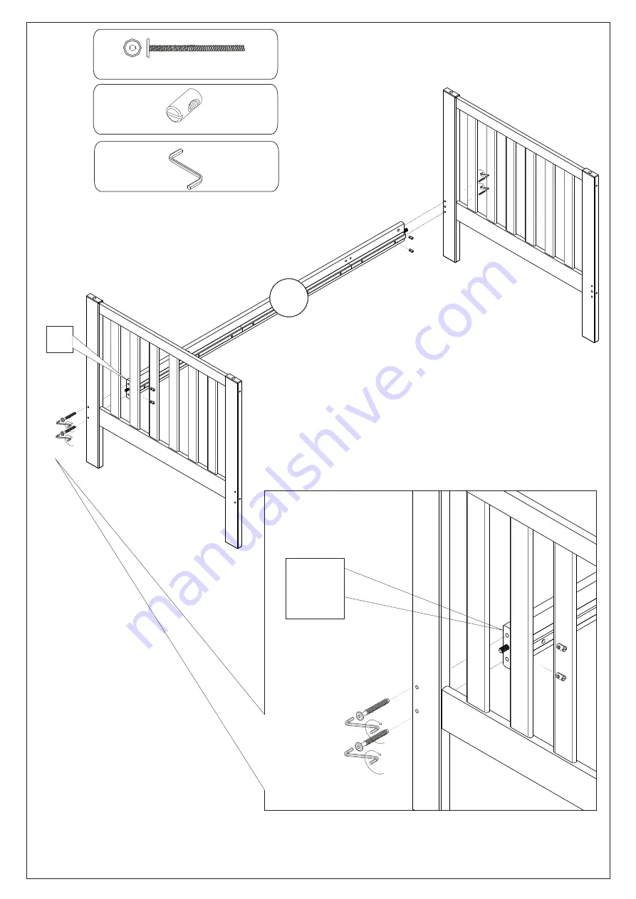 Alaterre Furniture TRI-BUNK EXTENSION AURORA Assembly Instructions Manual Download Page 8