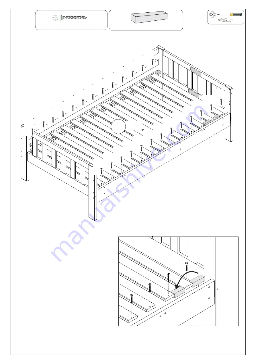 Alaterre Furniture TRI-BUNK EXTENSION AURORA Assembly Instructions Manual Download Page 10