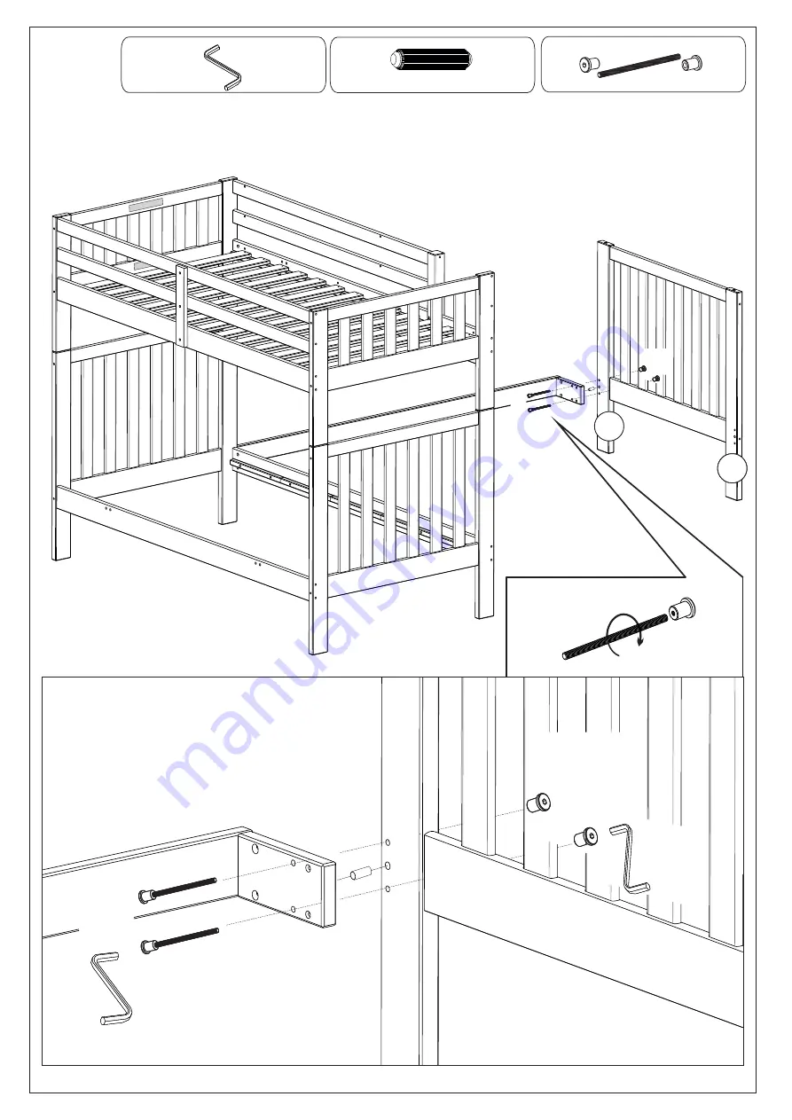 Alaterre Furniture TRI-BUNK EXTENSION AURORA Assembly Instructions Manual Download Page 16