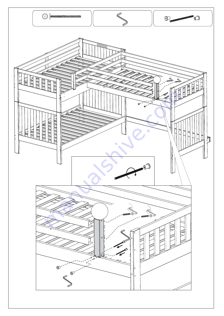 Alaterre Furniture TRI-BUNK EXTENSION AURORA Скачать руководство пользователя страница 22