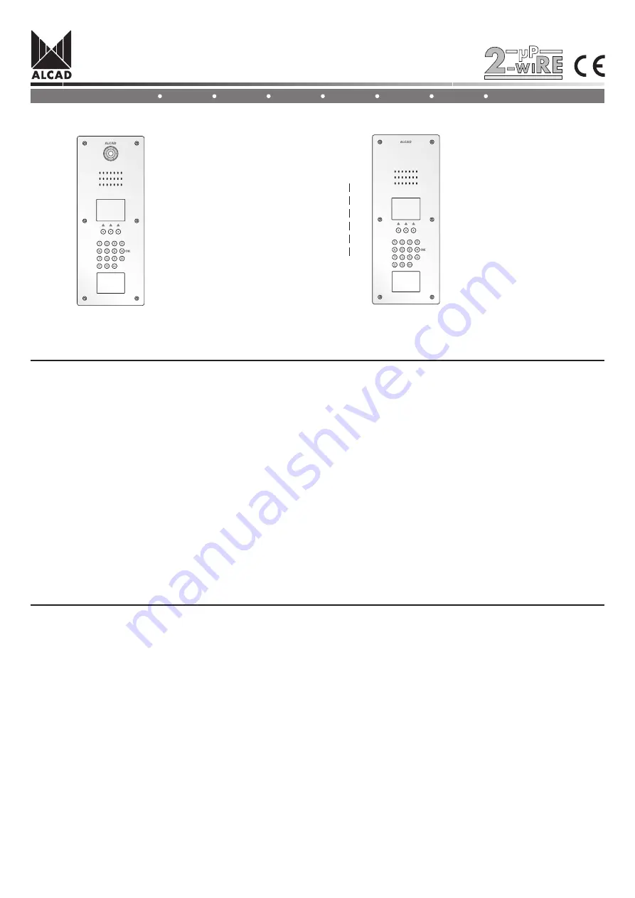 Alcad 961 Series Manual Download Page 1