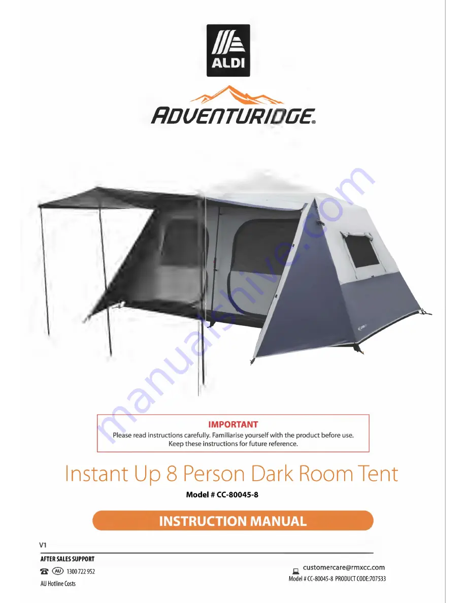 ALDI Adventuridge CC-80045-8 Скачать руководство пользователя страница 1