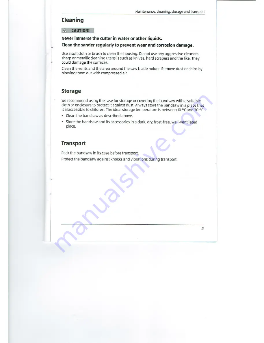 ALDI WORKZONE WWPBS-18 User Manual Download Page 21