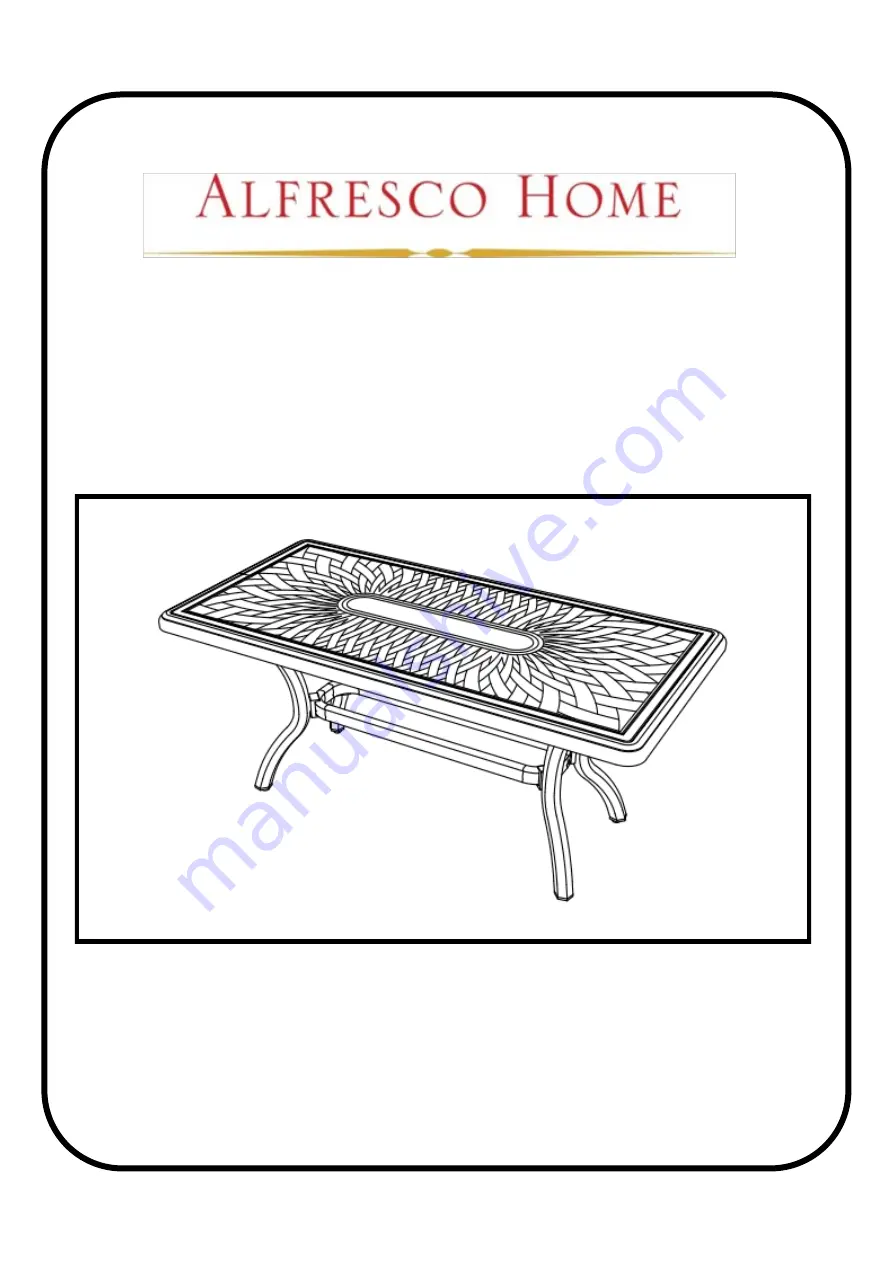 Alfresco Home Newbury Coffee Table Manual Download Page 1