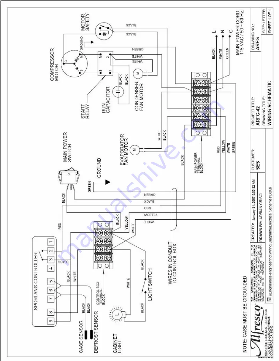 Alfresco ARFG-42 Service And Parts Manual Download Page 5