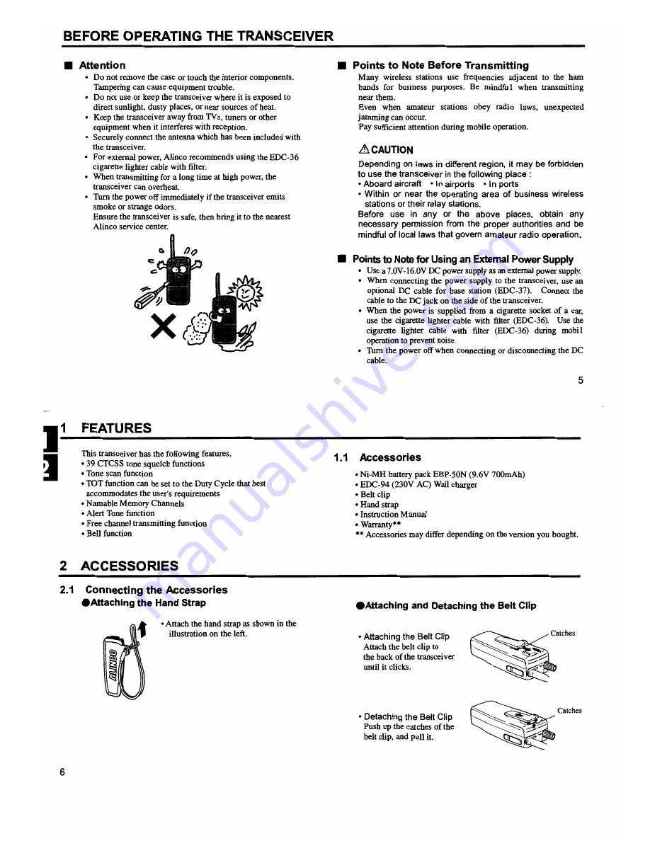 Alinco DJ-446 Instruction Manual Download Page 3