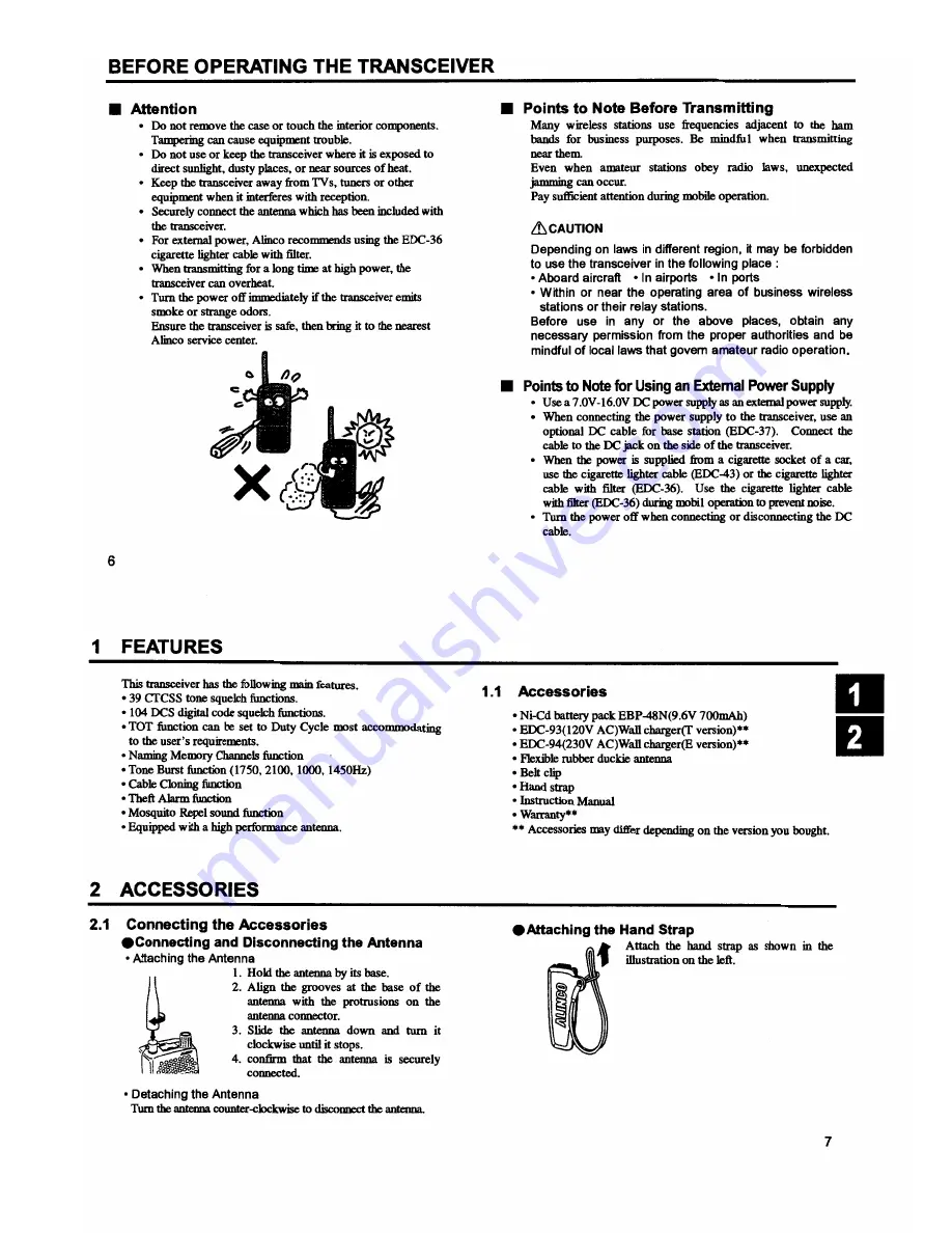 Alinco DJ-493 Instruction Manual Download Page 4