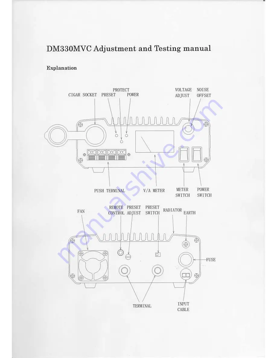 Alinco DM-330MV Adjustment Manual Download Page 1