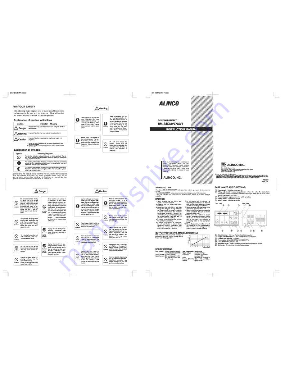 Alinco DM-340MVZ Instruction Manual Download Page 1