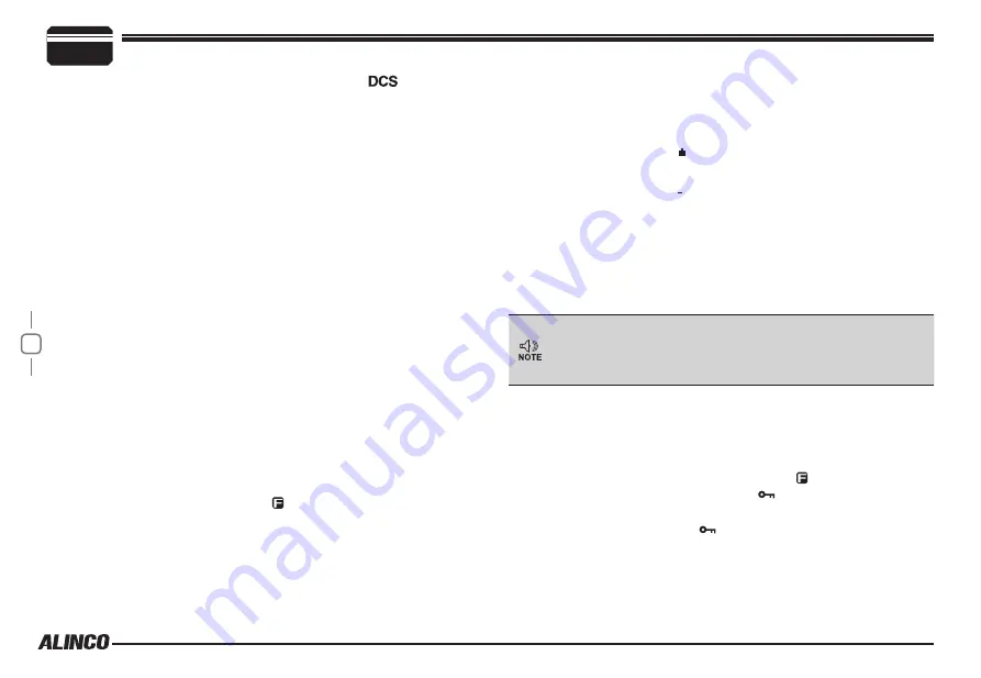 Alinco DR-B185T Instruction Manual Download Page 22