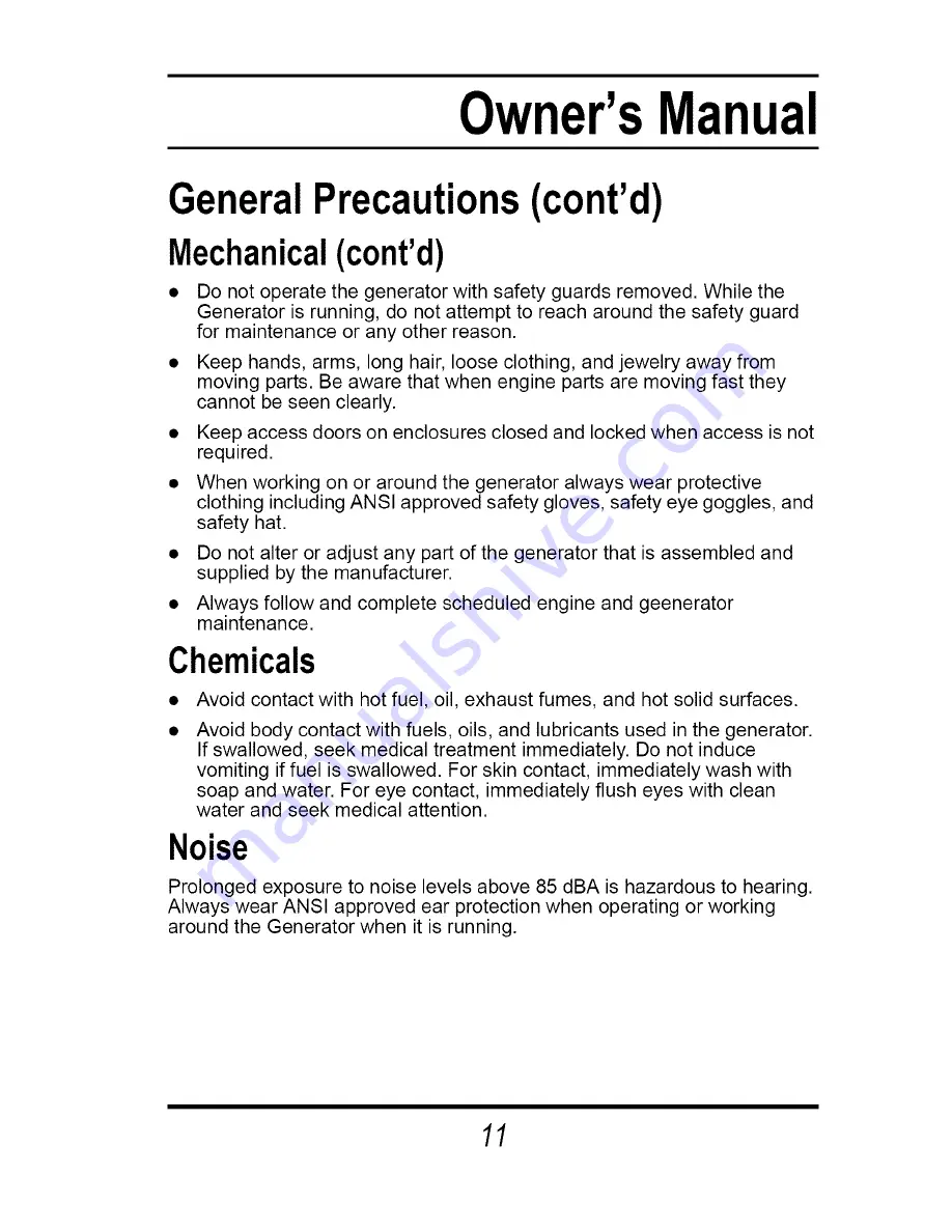 All-Power APG3008 Owner'S Manual Download Page 11