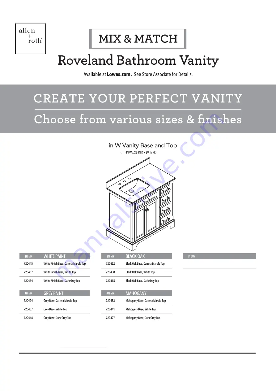 Allen + Roth Roveland Скачать руководство пользователя страница 1