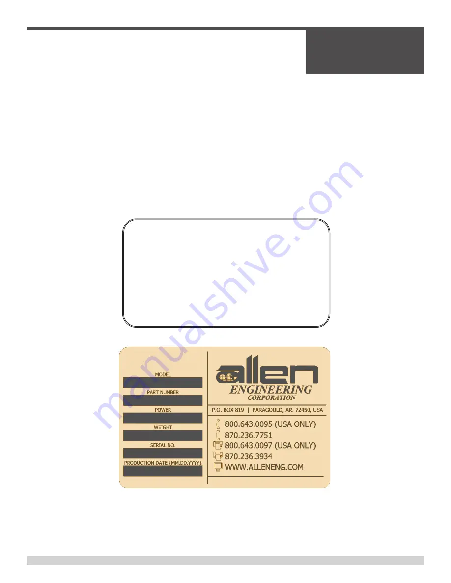 allen MPS9910 Safety & Operation Manual Download Page 11