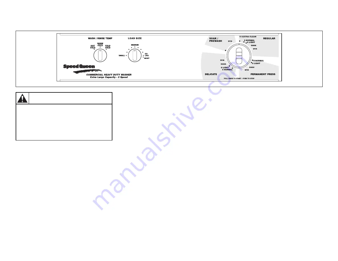 Alliance Laundry Systems LWS49N Series Скачать руководство пользователя страница 2