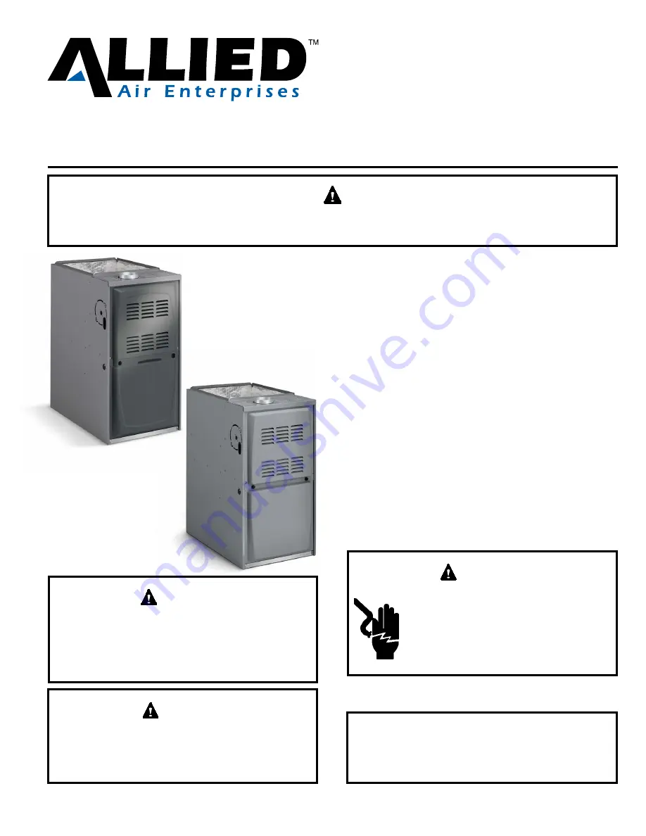 Allied 80G1UHE Service Manual Download Page 1