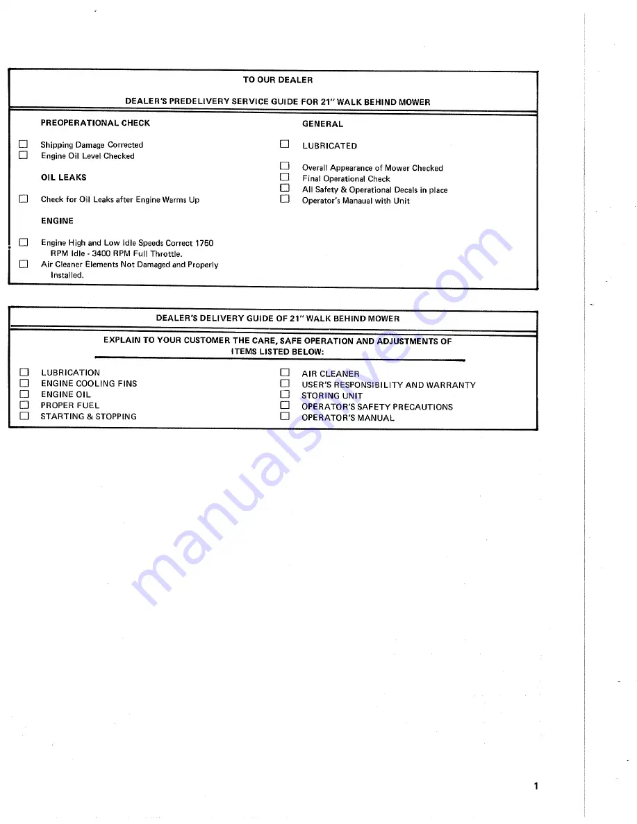 Allis-Chalmers 1667420 Operator'S Manual Download Page 3