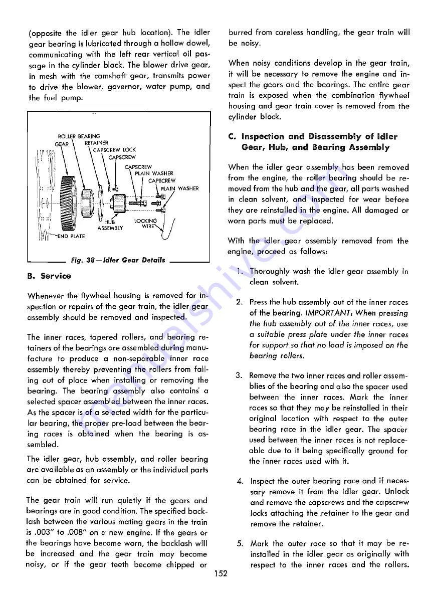 Allis-Chalmers HD-9 Service Manual Download Page 150