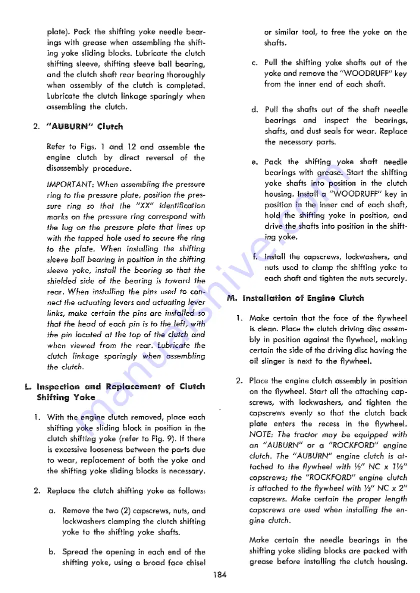 Allis-Chalmers HD-9 Service Manual Download Page 182