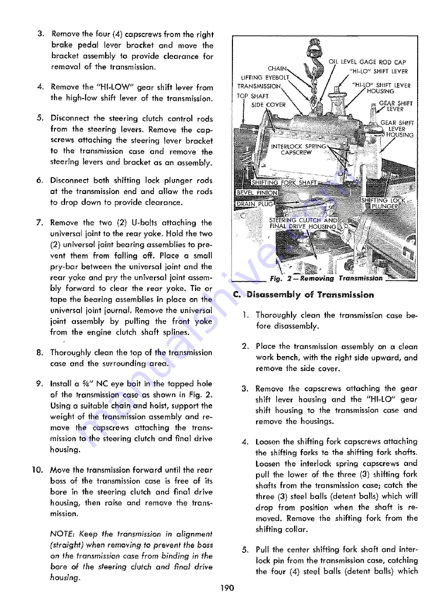 Allis-Chalmers HD-9 Service Manual Download Page 188