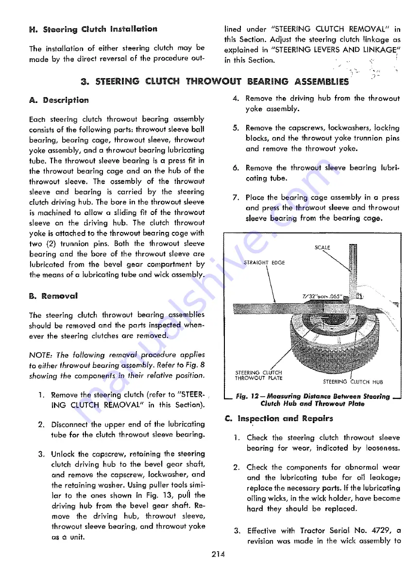 Allis-Chalmers HD-9 Service Manual Download Page 212