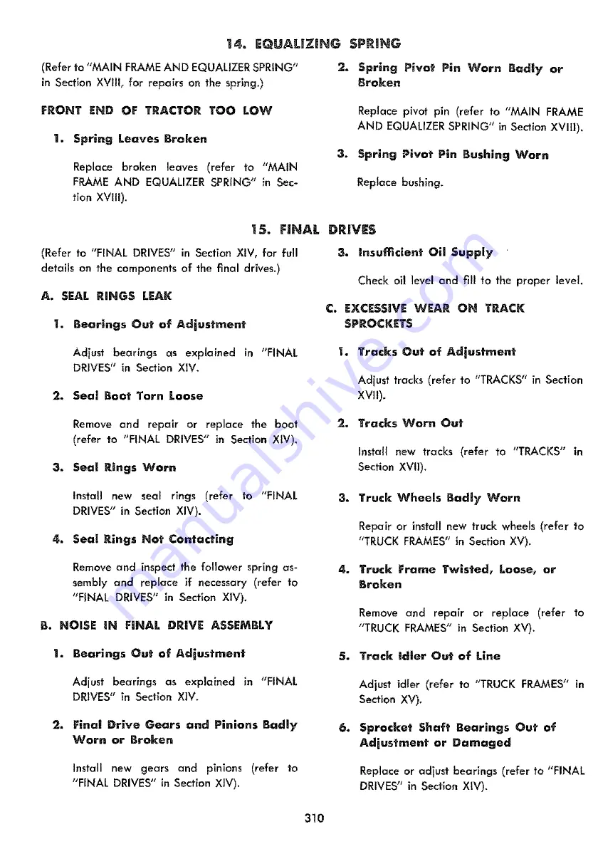 Allis-Chalmers HD-9 Service Manual Download Page 308