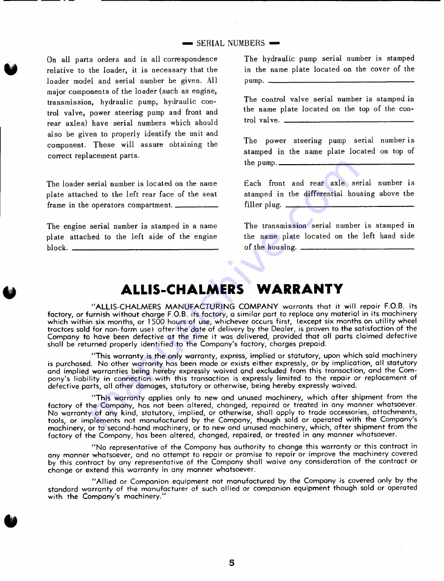 Allis-Chalmers TL-16 Скачать руководство пользователя страница 8