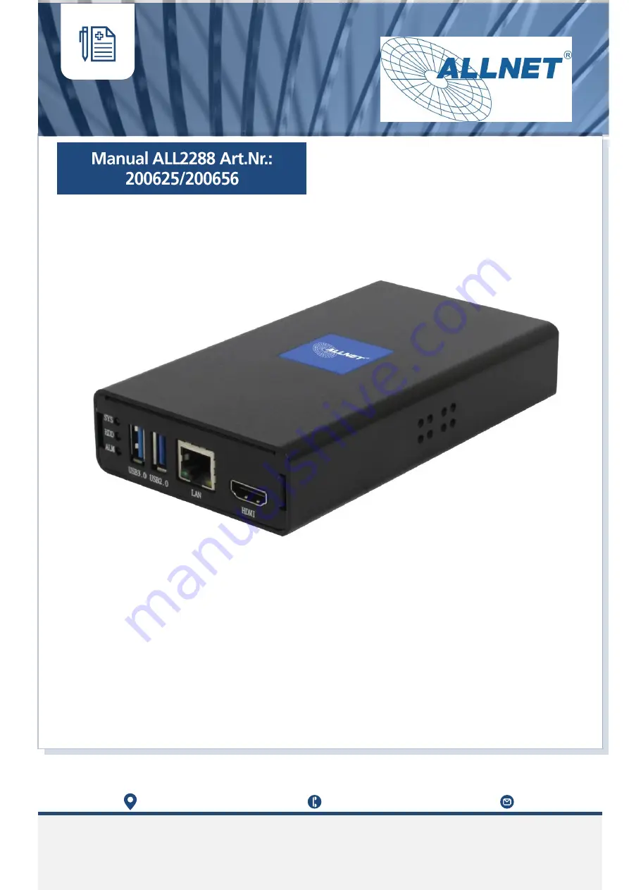 Allnet 200625 Manual Download Page 1