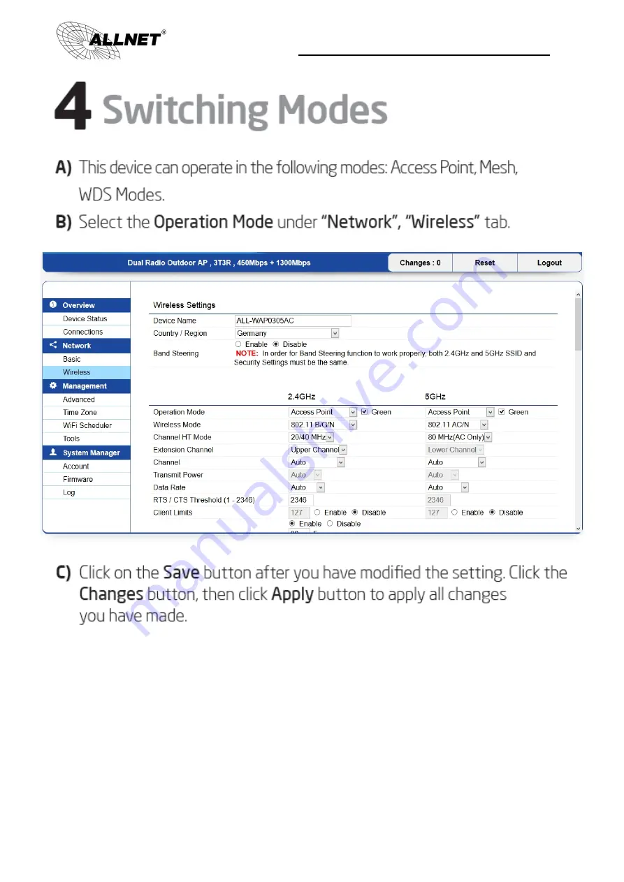 Allnet ALL-WAP0305AC Quick Installation Manual Download Page 6