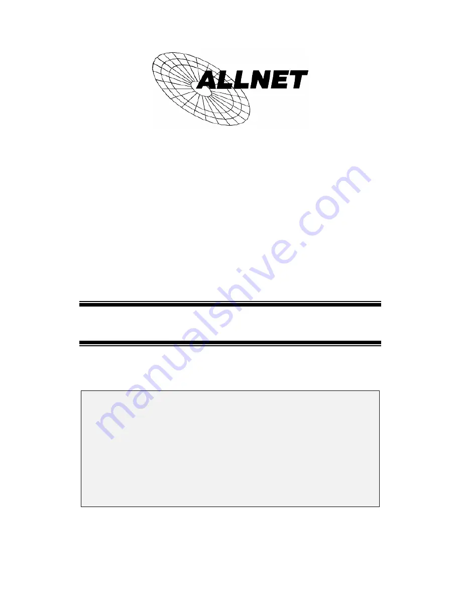 Allnet ALL02761 Quick Install Manual Download Page 1