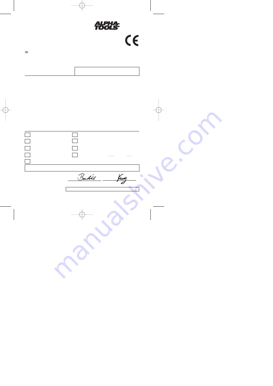 Alpha tools 45.201.52 Operating Instructions Manual Download Page 40