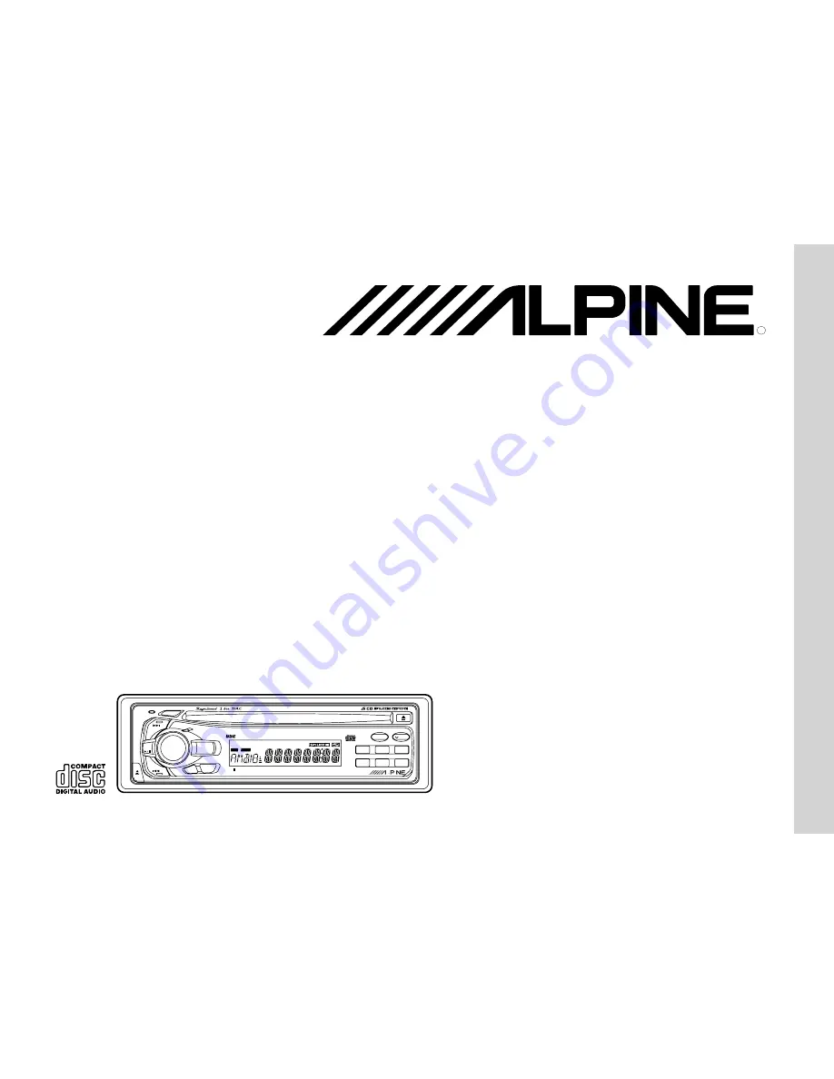 Alpine CDA-7838 Скачать руководство пользователя страница 1