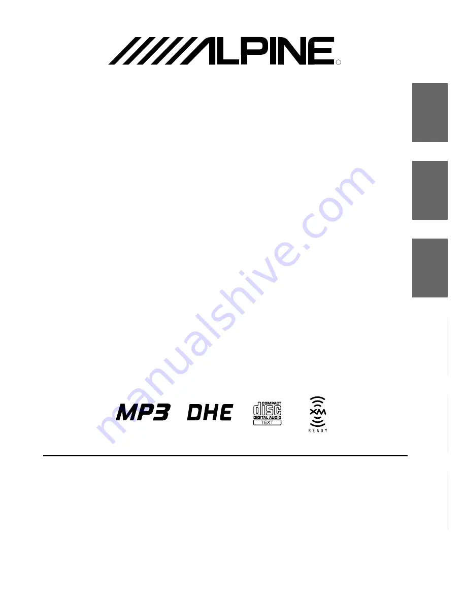 Alpine CDA-7878 Скачать руководство пользователя страница 1