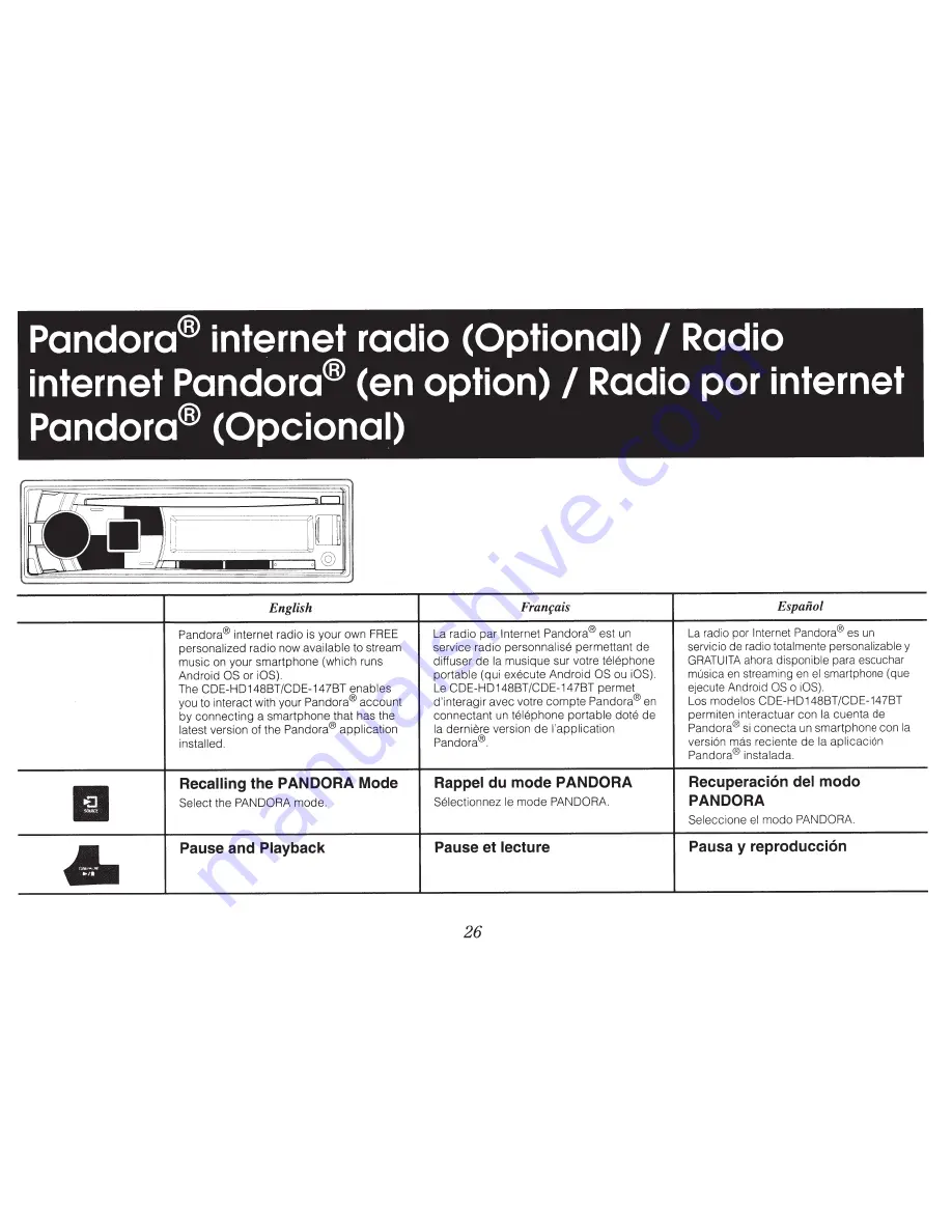 Alpine CDE-147BT Quick Reference Manual Download Page 28