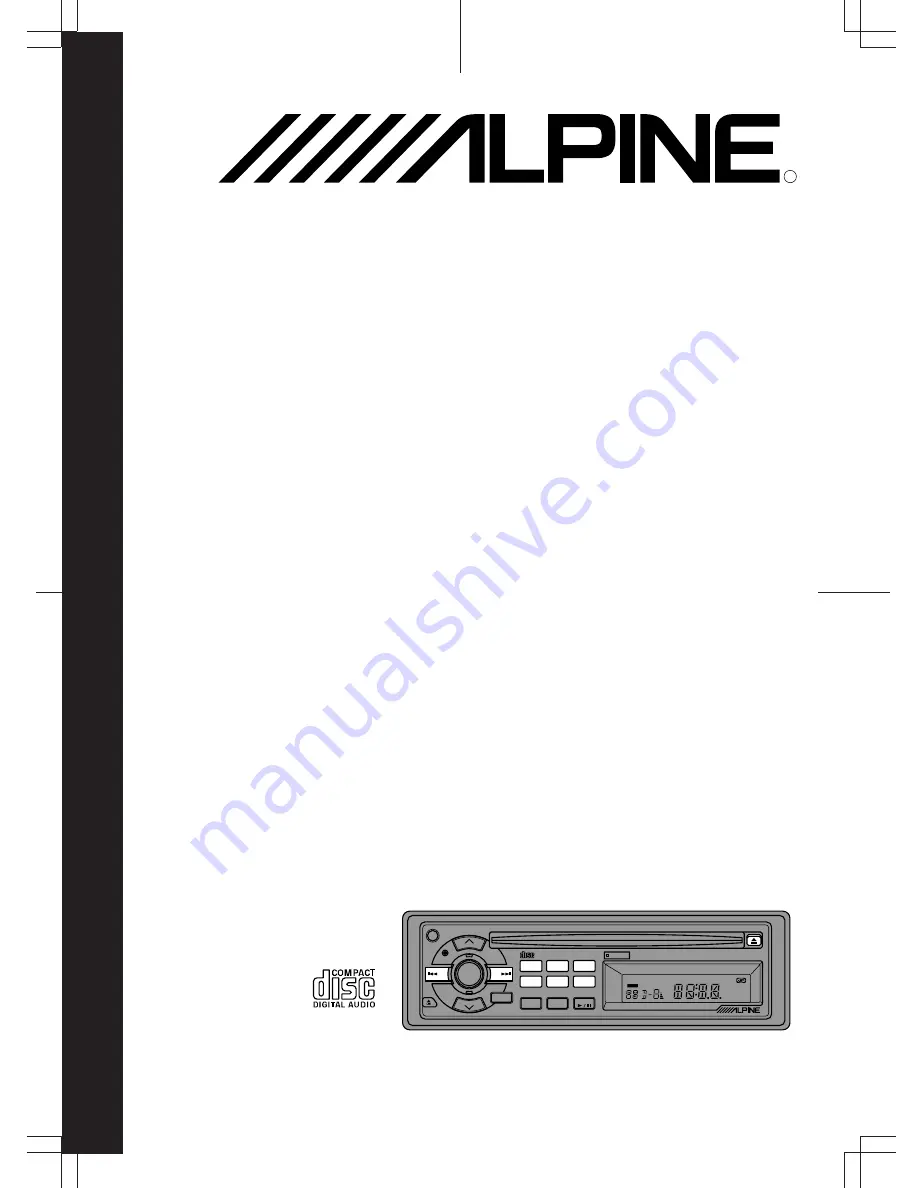 Alpine CDE-7826E Скачать руководство пользователя страница 1