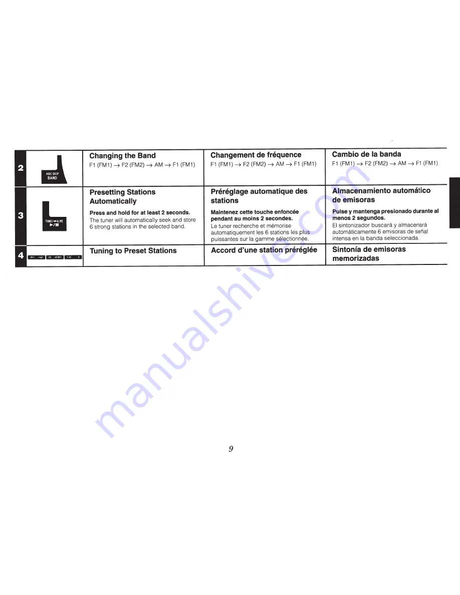 Alpine CDE-HD137BT Quick Reference Manual Download Page 9