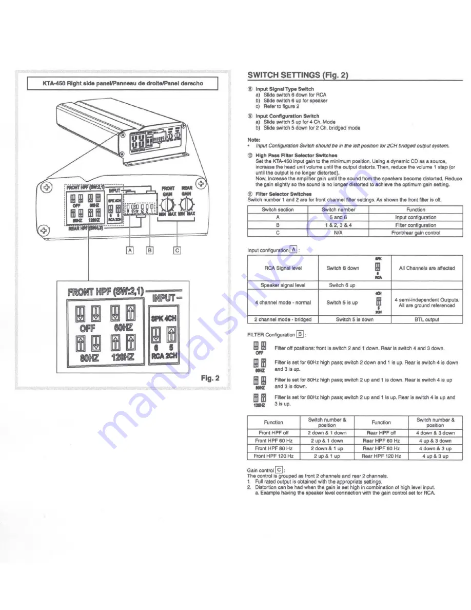 Alpine KTA-450 Owner'S Manual Download Page 5