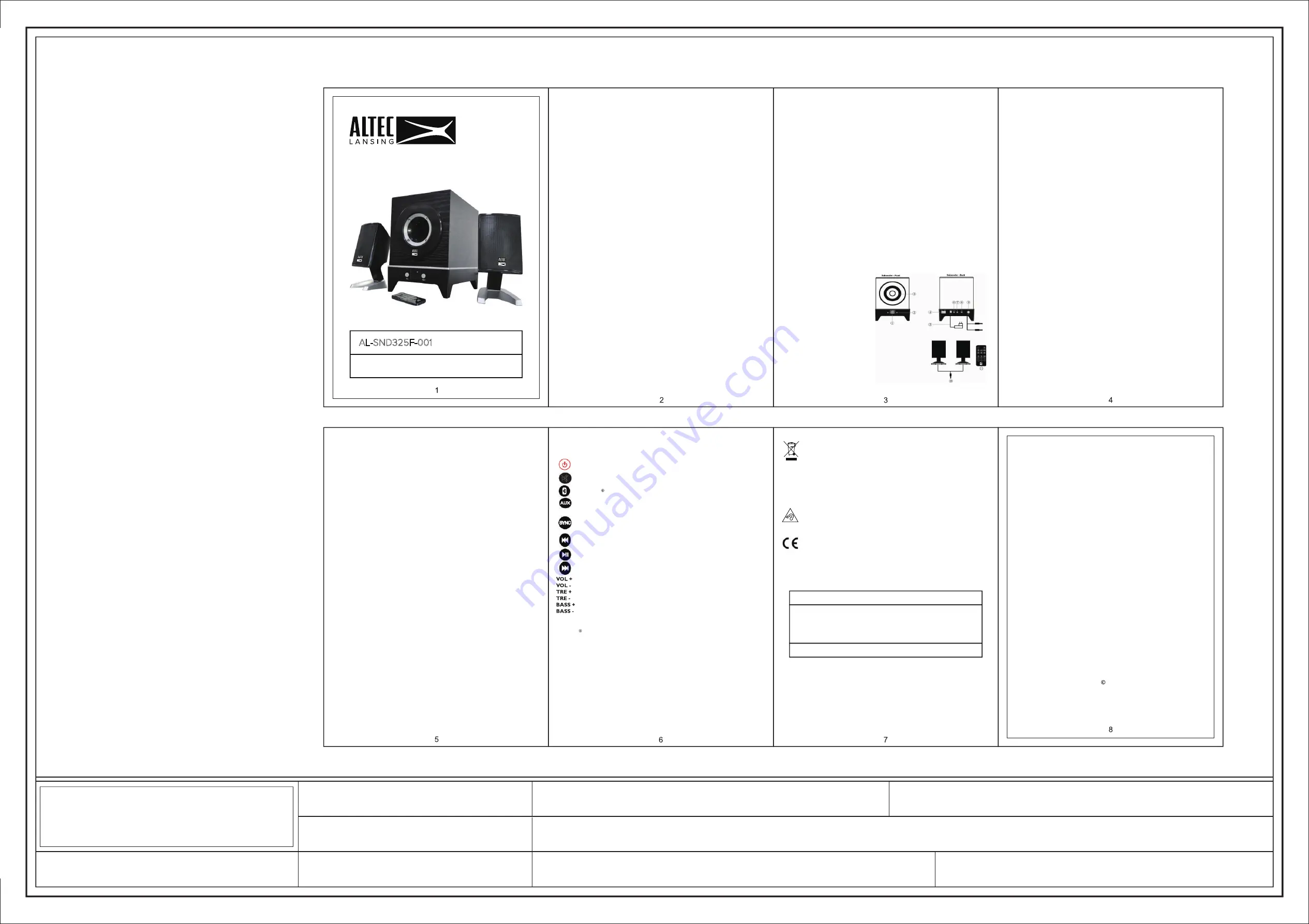 Altec Lansing AL-SND325F Скачать руководство пользователя страница 9