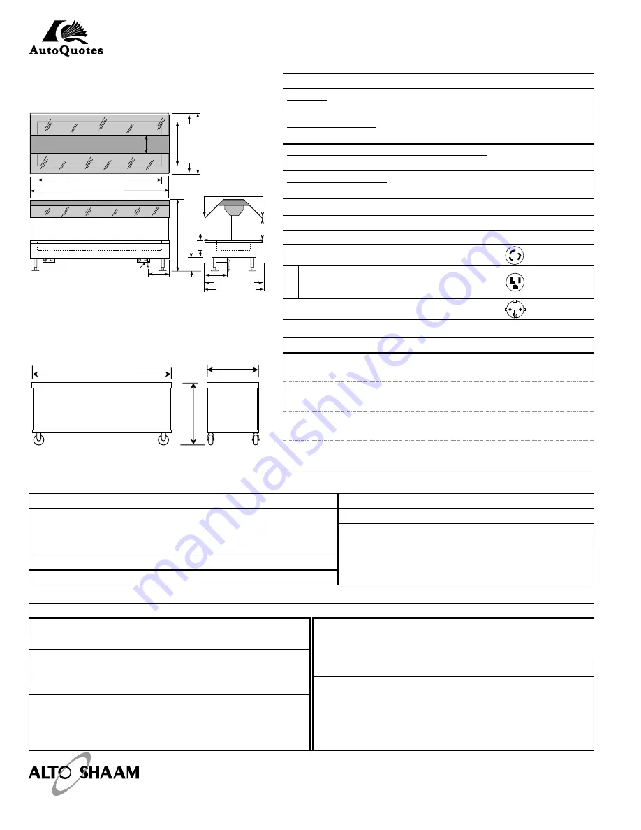 Alto-Shaam HALO HEAT 300-HFT Specification Sheet Download Page 2