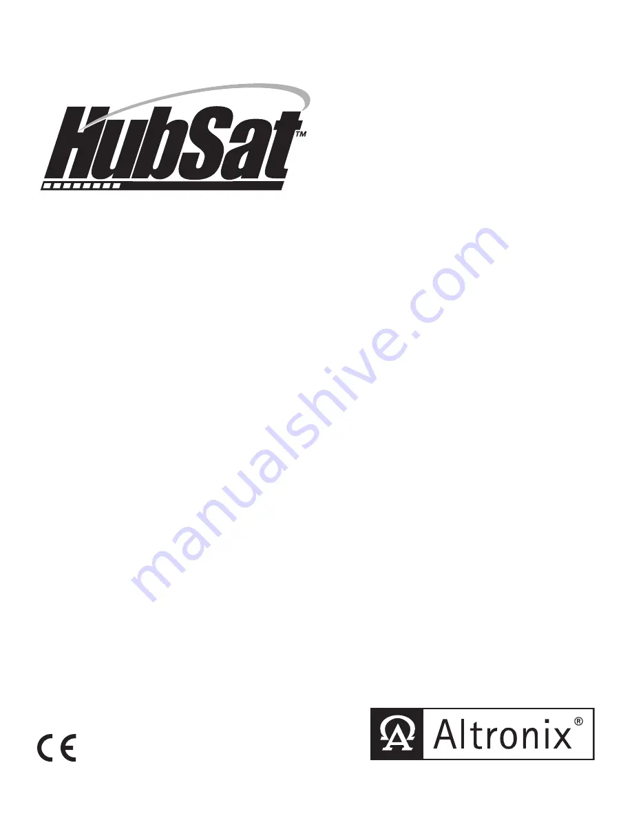 Altronix HubSat42WP Installation Manual Download Page 1