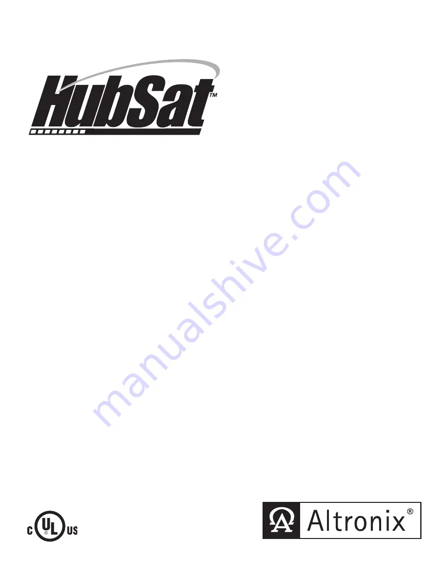 Altronix HubSat4D Installation Manual Download Page 1