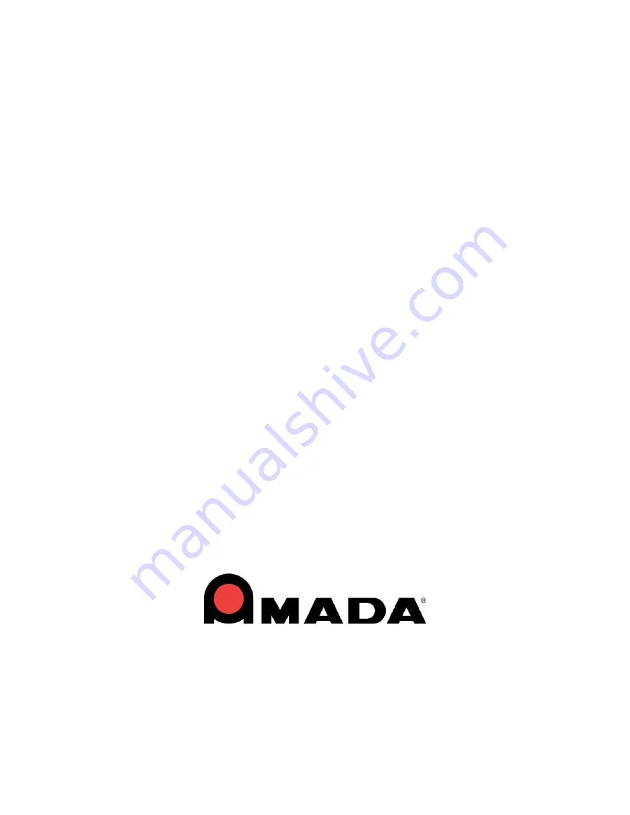 Amada CD-A Series Operation Manual Download Page 1