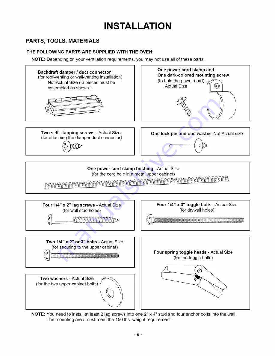 Amana ACO1860A Owner'S Manual Download Page 9