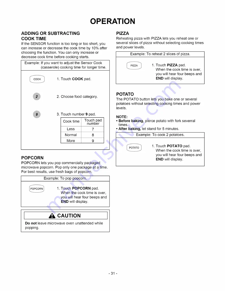 Amana ACO1860A Owner'S Manual Download Page 31