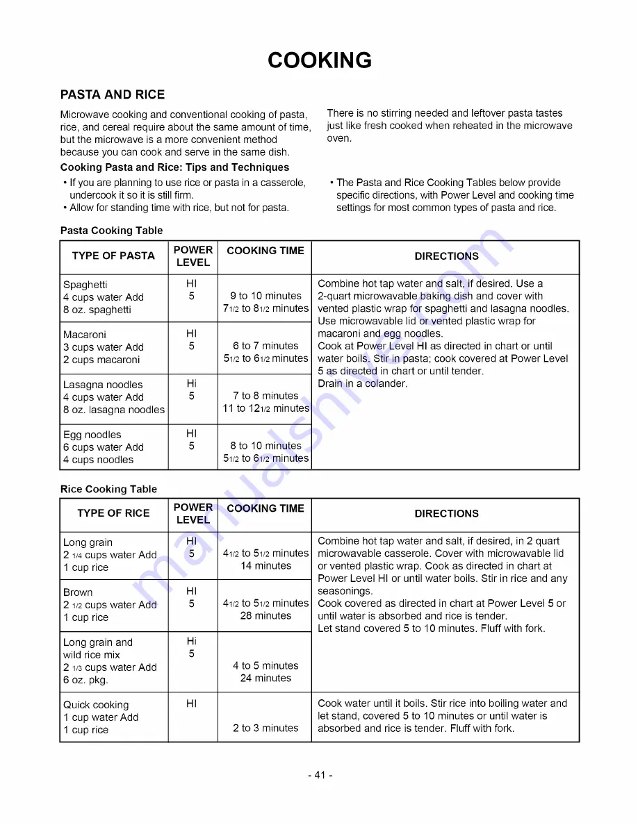 Amana ACO1860A Owner'S Manual Download Page 41